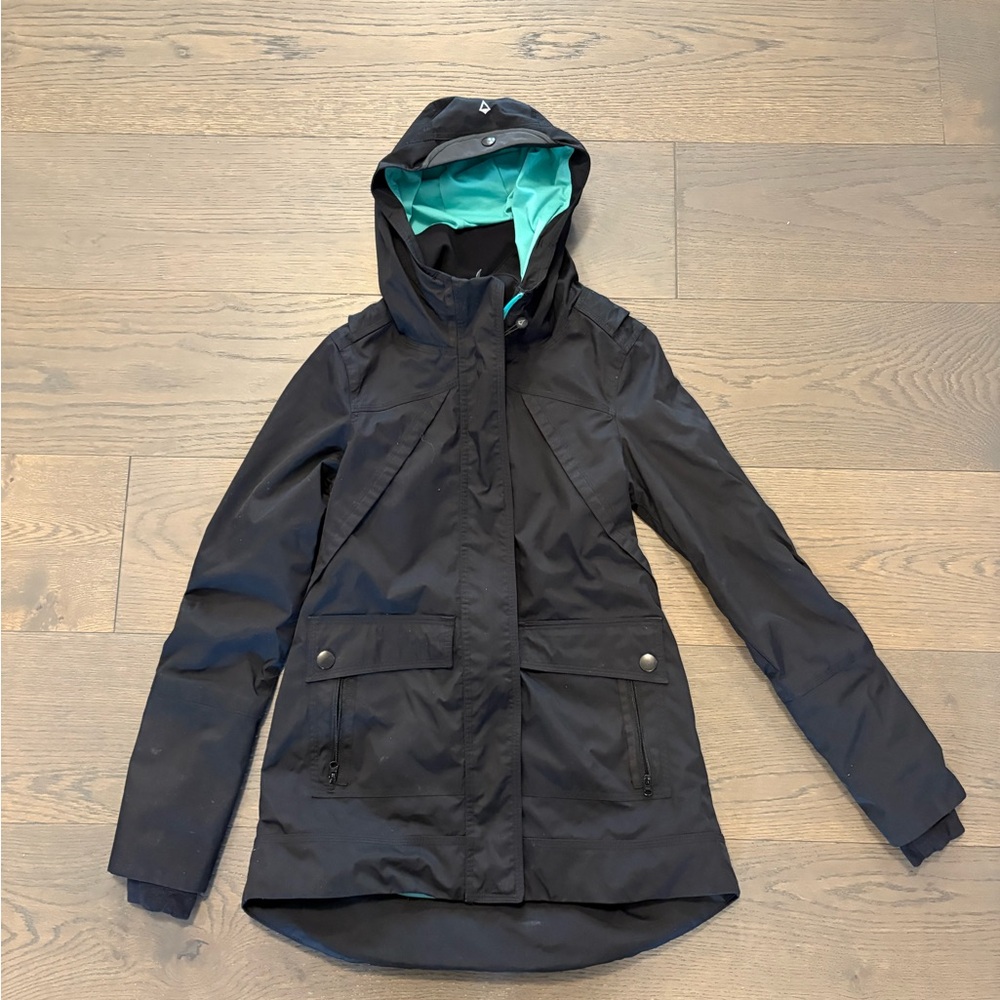 Ivivva girls black jacket sz 12 excellent condition worn 2x
